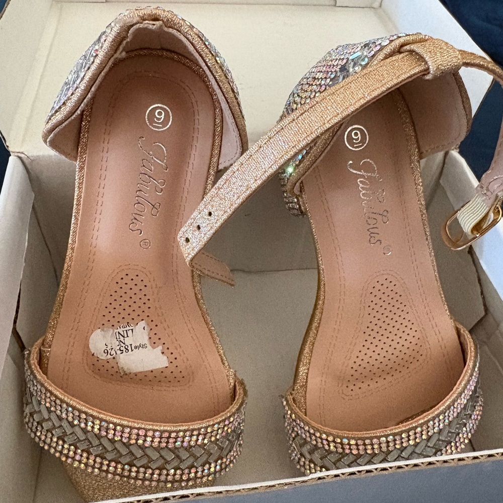 Gold Kids Slippers